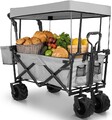 Bollerwagen 262L Transportwagen Handwagen Faltbar Klappbar Transport Wagen +Dach
