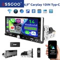 4+64G Apple Carplay 1DIN Android 14 Autoradio Mit DAB+ Bluetooth GPS Nav RDS SWC