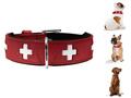 Hunter Hundehalsband Swiss Rot/Schwarz 38-43.5 Cm Hund An Der Leine