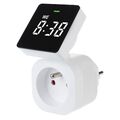 Zeitschaltuhr Timer LCD Zeitschalter Steckdose, Weiß, IP20, 3680W, 5.5x5.5 cm