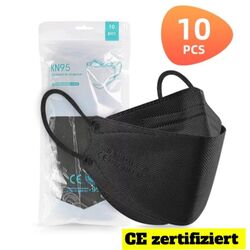 50 x FFP2 Maske 4D "Fisch Form" Mundschutz Masken Atemschutz CE2163 SchwarzBLITZVERSAND⭐VERSAND AUS DEUTSCHLAND⭐ CE ZERTIFIZIERT