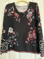 Edler ausgefallener Pullover Pulli Alba Moda schwarz bunt 40 evtl. 38 42 wNEU