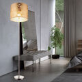 LED Textil Decken Fluter Steh Lampe GOLD Wohnzimmer Beleuchtung Beistell Leuchte
