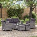 Gartenmöbel 6-tlg. Poly Rattan Sitzgruppe Sofa Garnitur Mehrere Auswahl vidaXL