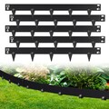 Rasenkante mit Spitzen Beeteinfassung Mähkante 15cm/18cm Beetumrandung Palisade