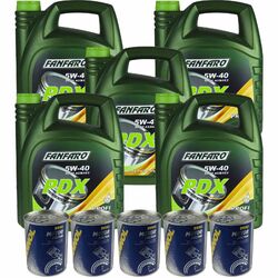 25 L FANFARO Motoröl PDX 5W40 API SN/SM/CF Engine Oil ÖL 5xMANNOL Motor Doctor