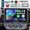 DAB 8 Core 6+128G Carplay Android14 1 Din Autoradio DVR GPS Drehbarer Bildschirm