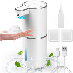 380ml Seifenspender mit Sensor, Automatischer Seifenspender, USB Wiederaufladbar