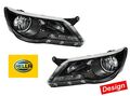 SET HELLA Hauptscheinwerfer für VW TIGUAN 5N BIS 05.11 Design Upgrade schwarz