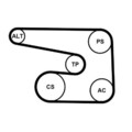 CONTINENTAL CTAM Keilrippenriemensatz 6PK1873K5 für CHEVROLET DAEWOO
