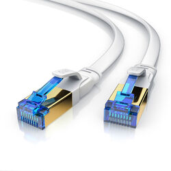 Primewire Flachband CAT.8 Netzwerkkabel 40 Gbit/s Gigabit Ethernet LAN 1,0 m