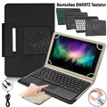 Universal Tasche Hülle Für 10-10.1 Zoll Tablet Bluetooth QWERTZ Tastatur Maus DE