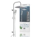 SCHÜTTE Überkopfbrauseset | Regendusche | Duschsystem | Duschset | Schwarz Chrom