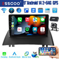 9" Android14 Autoradio GPS NAVI RDS 2+64G Für Renault Megane II/2 2002-2009 DAB