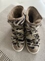 Sneaker von Vanessa Wu Gr. 38 , kuschelig, Nugat /Leo, Wildlederimitat