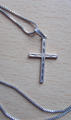 Anhänger Kreuz Halskette 925 sterling silber Kreuzkette 38cm Kette Damen Mädchen
