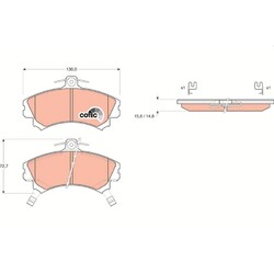 TRW GDB1198 Bremsbelagsatz für MITSUBISHI CARISMA SPACE STAR DA DGA Bremse