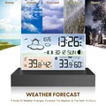 Digitale Wecker Wetterstation Funk Mit Farbdisplay Thermometer Innen-Außensensor