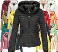 Navahoo Damen Herbst Winter Jacke Übergangs Steppjacke Kapuzenjacke Kimuk