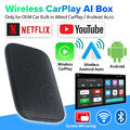 Wireless Carplay AI Box Android iPhone iOS Auto Adapter mit Netflix YouTube WLAN