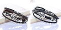 Damen Herren Armband Vintage Anker Schwarz Braun Surferarmband Armschmuck DE