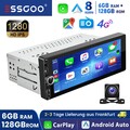 4G DAB+ 1 DIN 6+128G Android 14 Autoradio 6.86" Carplay GPS USB + KAM Bluetooth