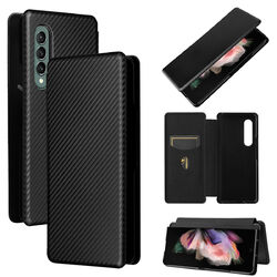 Samsung Galaxy Z Fold4 5G Carbon Kunstleder Handy Tasche Etuis Hülle Cover Case