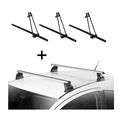 3x Fahrradträger ORION+Dachträger EVO ALU für Volkswagen Caddy IV 3-5Tür ab 2015
