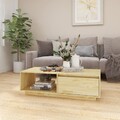 Holz Couchtisch Tisch Beistelltisch Wohnzimmertisch Sofatisch Tür 110x50x33,5 cm