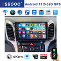 32G Android13 Autoradio DAB+ KAM Apple Carplay GPS Navi BT Für Hyundai i30 12-16