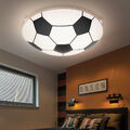 Kinderzimmerleuchte Deckenlampe Deckenleuchte Fußball-Design schwarz Glas D 30cm