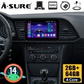 9" 64G Android 14 Autoradio Carplay RDS Navi Kam für Seat Leon 5F1 5F5 2012-2020