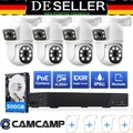 🔥Camcamp 4MP Überwachungskamera Aussen Set 8CH NVR PTZ POE Videoüberwachung Set