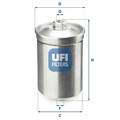 Kraftstofffilter Filtereinsatz 31.502.00 UFI für FERRARI FORD SAAB TVR VOLVO VW
