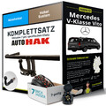 Für MERCEDES V Vito Typ W447 Anhängerkupplung abnehmbar +eSatz 7pol 06.2014- Set