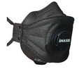 50x FFP2 iMASK Atemschutzmaske Mundschutz mit Ventil Rauch-u.Nebelschutz black