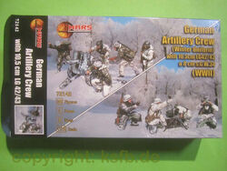 NEU 1:72 Mars Figuren #72142 WKII Deutsche Fallschirmjäger Winter LG42 Kanone +