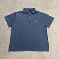 RALPH LAUREN Herren Polohemd Kurzarm Gr. L Poloshirt Polo Golf Shirt 8712 Blau