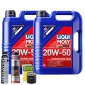 Motoröl 20W50 LIQUI MOLY Hightech 10L +MANN Ölfilter +Ölschlammspülung +Cera Tec