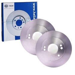 2x HELLA PAGID BREMSSCHEIBEN Ø256mm VORNE passend für MITSUBISHI ECLIPSE GALANT 