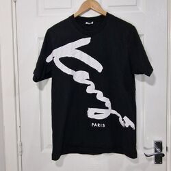 Kenzo Paris T-Shirt mittelschwarz weiß Signature Graffiti Logo