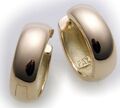 Neu Damen Ohrringe Klapp Creolen echt Gold 585 gewölbt 16 mm Gelbgold 14 karat  