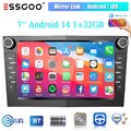 CarPlay Autoradio Android 14 1+32G SWC BT für Opel Corsa C/D Zafira B Astra G H