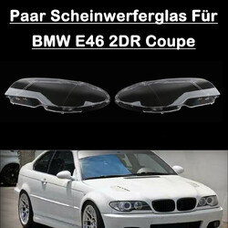 2x Scheinwerferglas Scheinwerfer Linse Für BMW E46 2DR Coupe 325ci 330ci 2003-06