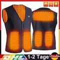 Beheizte Weste Unisex,USB Elektrische Beheizbare Weste Jacke,Waschbare Heizweste