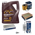 BOSCH Inspektionspaket 5 L MANNOL Energy Premium 5W-30 für Opel Vectra C
