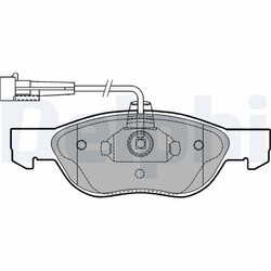 1x ORIGINAL® Delphi LP1413 Bremsbelagsatz, Scheibenbremse Vorne, inkl.