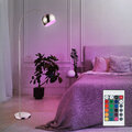 Standlampe Bogenleuchte Stehleuchte LED dimmbar Fernbedienung schwenkbar RGB