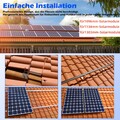 PV Solarmodul Halterung Ziegeldach Alu Solarprofil Dachhaken Montageschiene Set