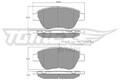Bremsbelagsatz Scheibenbremse TOMEX Brakes TX 14-44 für FIAT PUNTO 500 QUBO 16V